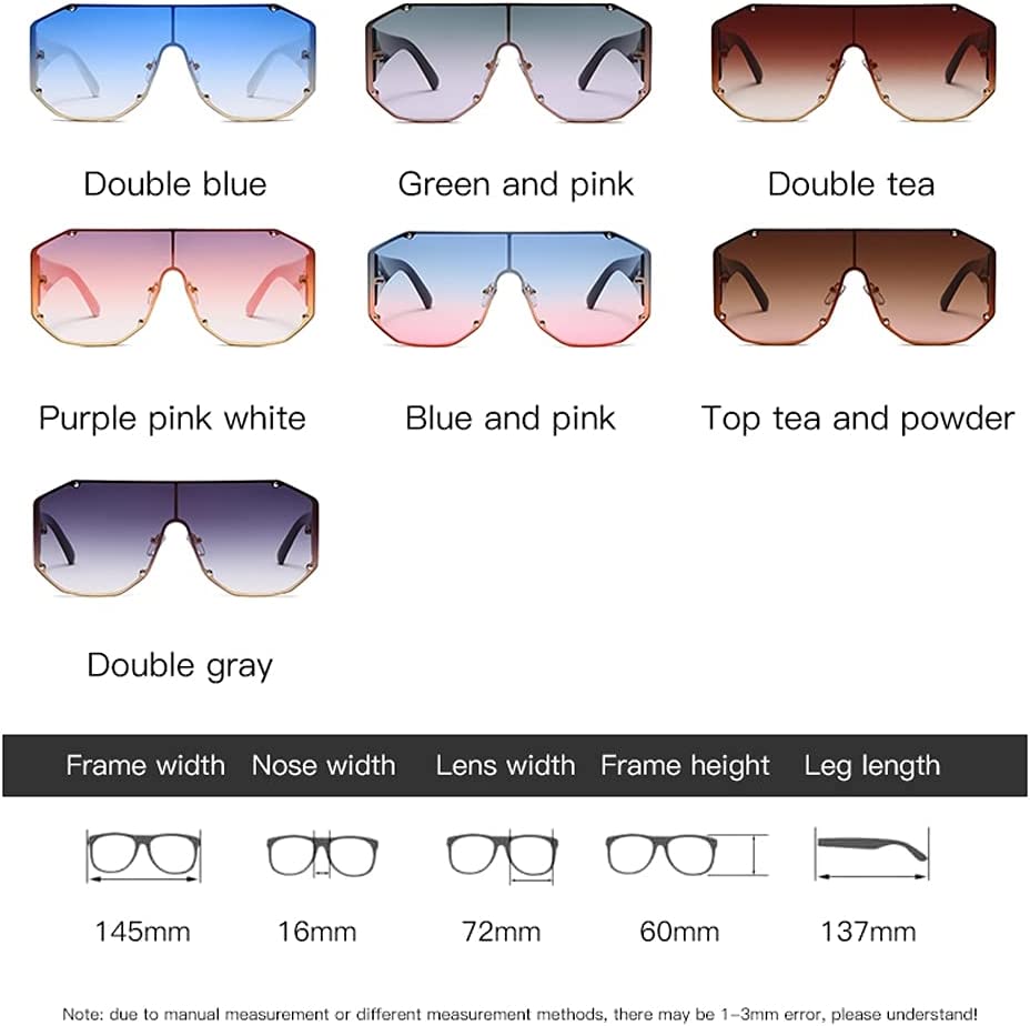 Foto 1 | Gafas De Sol Huoguo Fashion De Gran Tamaño Sin Montura - Venta Internacional.