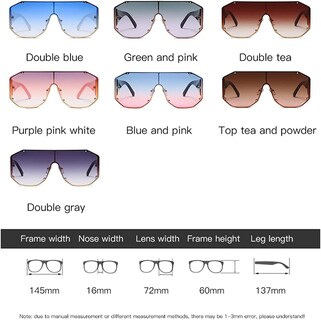 Foto 1 | Gafas De Sol Huoguo Fashion De Gran Tamaño Sin Montura - Venta Internacional.