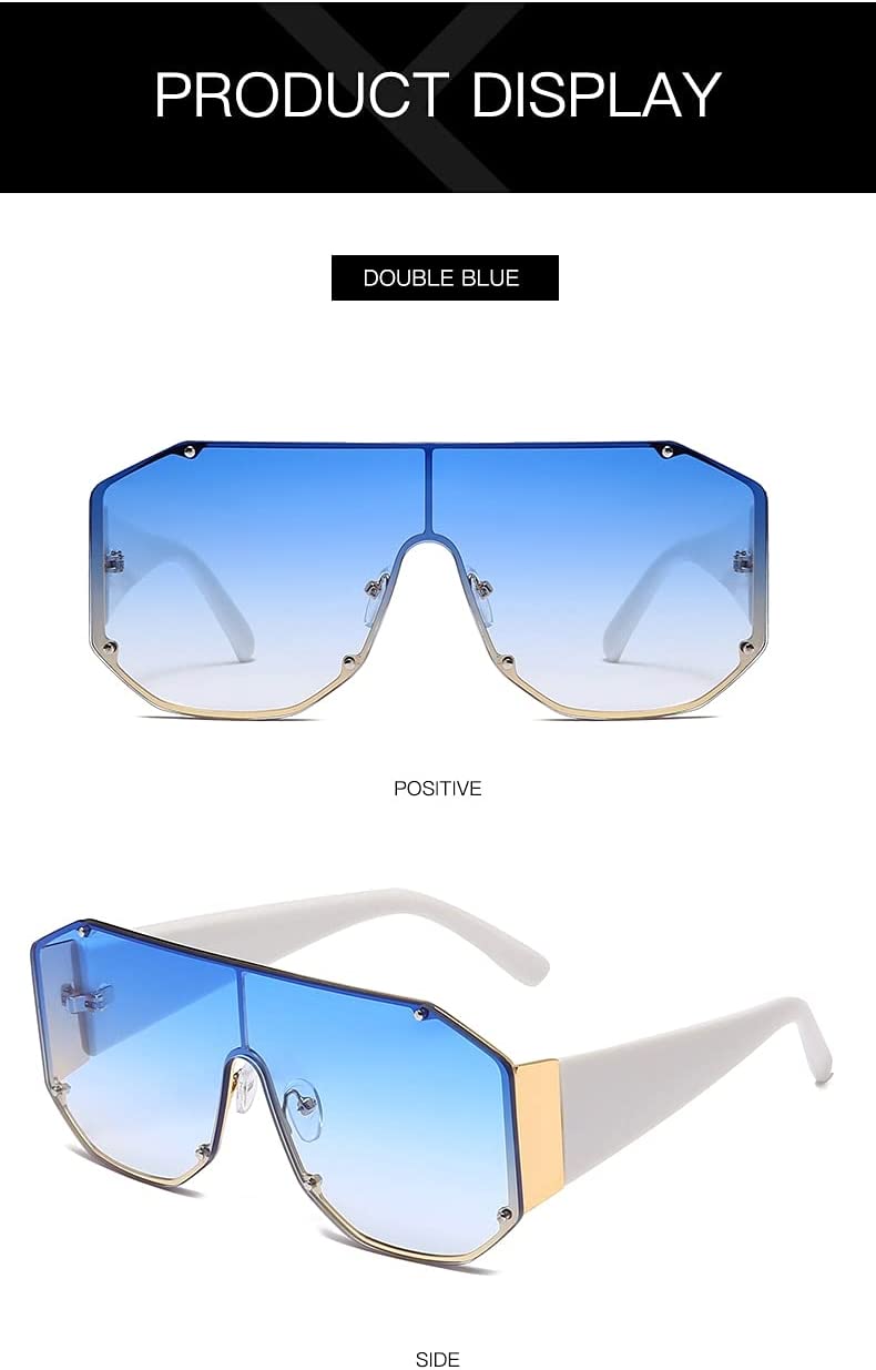Foto 4 pulgar | Gafas De Sol Huoguo Fashion De Gran Tamaño Sin Montura - Venta Internacional.