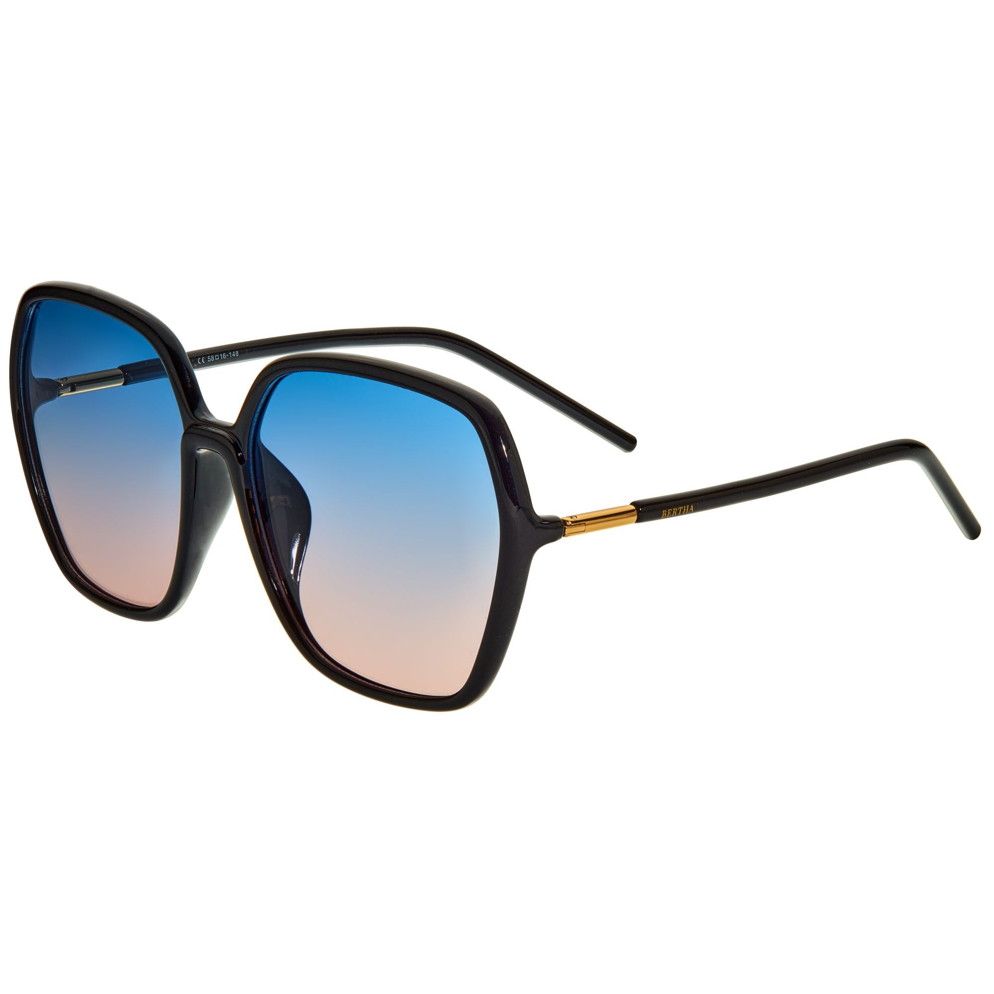 Foto 2 pulgar | Gafas De Sol Bertha Priscilla Polarizadas Negro/azul-rosa - Venta Internacional.