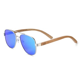 Foto 1 | Gafas De Sol Earth Wood Kotor Polarized - Bambú/azul - Venta Internacional.