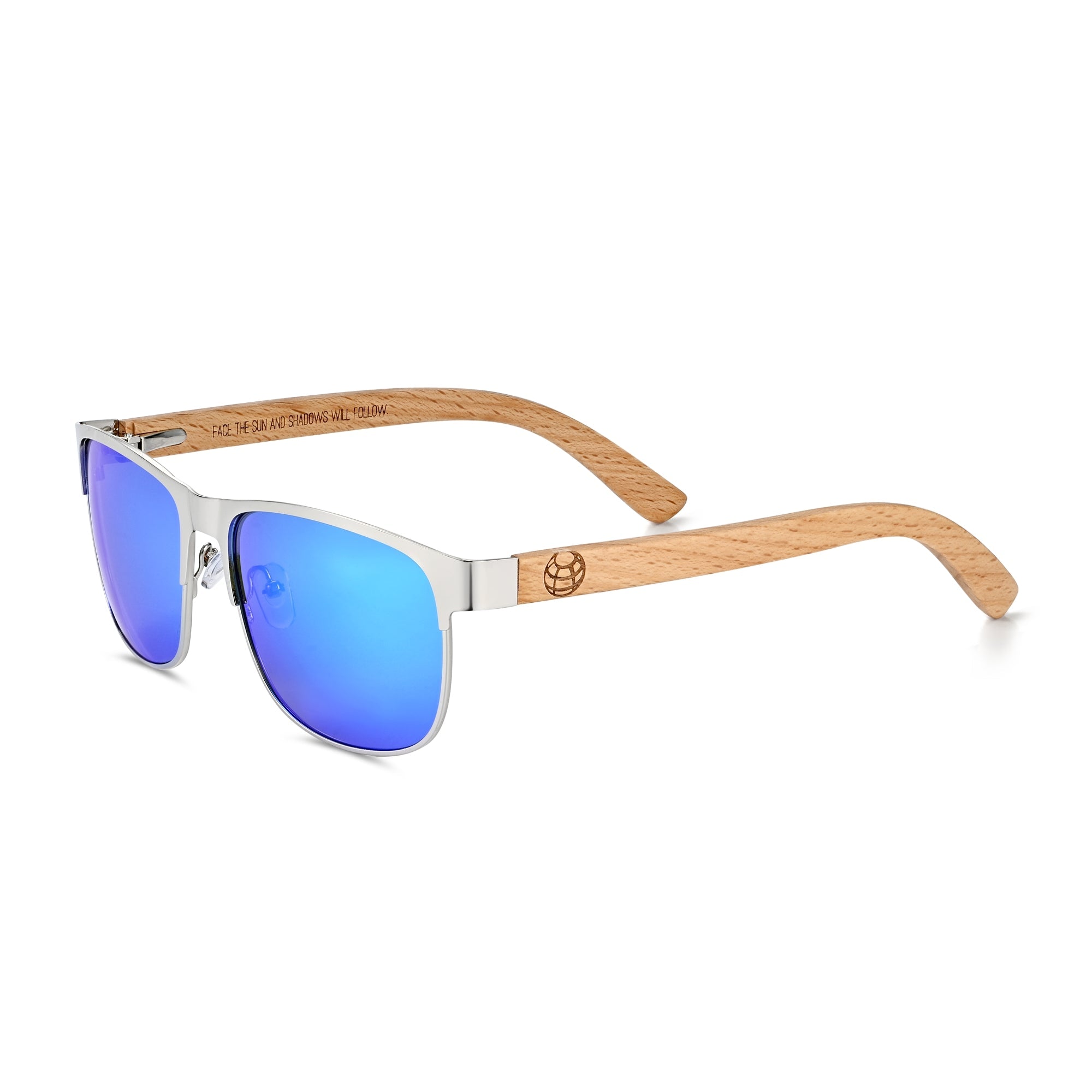 Foto 2 pulgar | Gafas De Sol Polarizadas Earth Wood Troon - Bambú/azul - Venta Internacional.