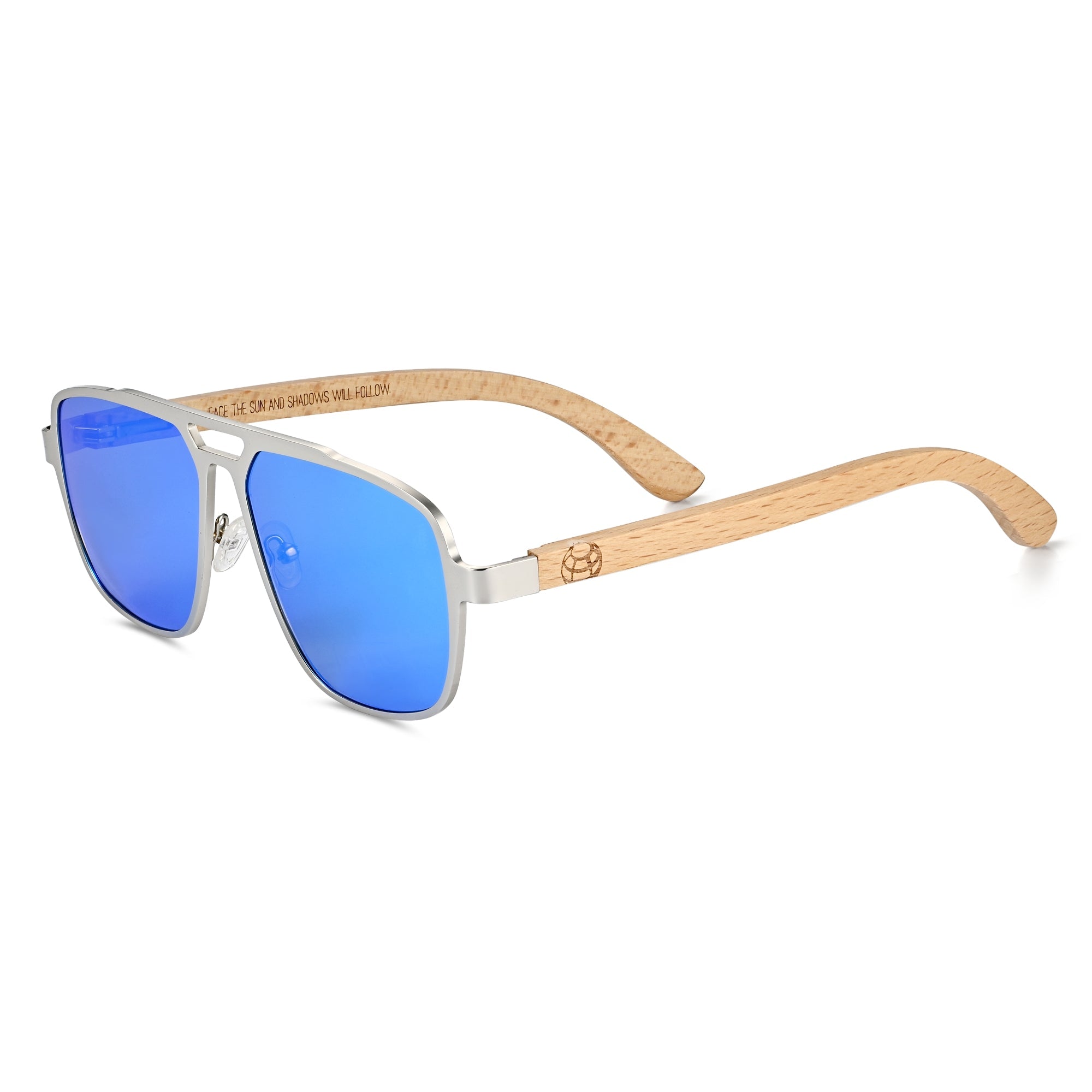 Foto 2 pulgar | Gafas De Sol Earth Wood Avila Polarizadas En Bambú/azul - Venta Internacional.