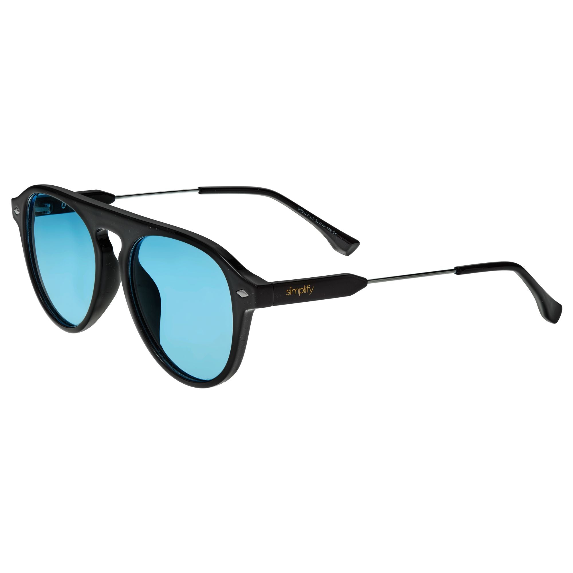Foto 5 pulgar | Gafas De Sol Simplify Carter Polarizadas Negro/azul - Venta Internacional.