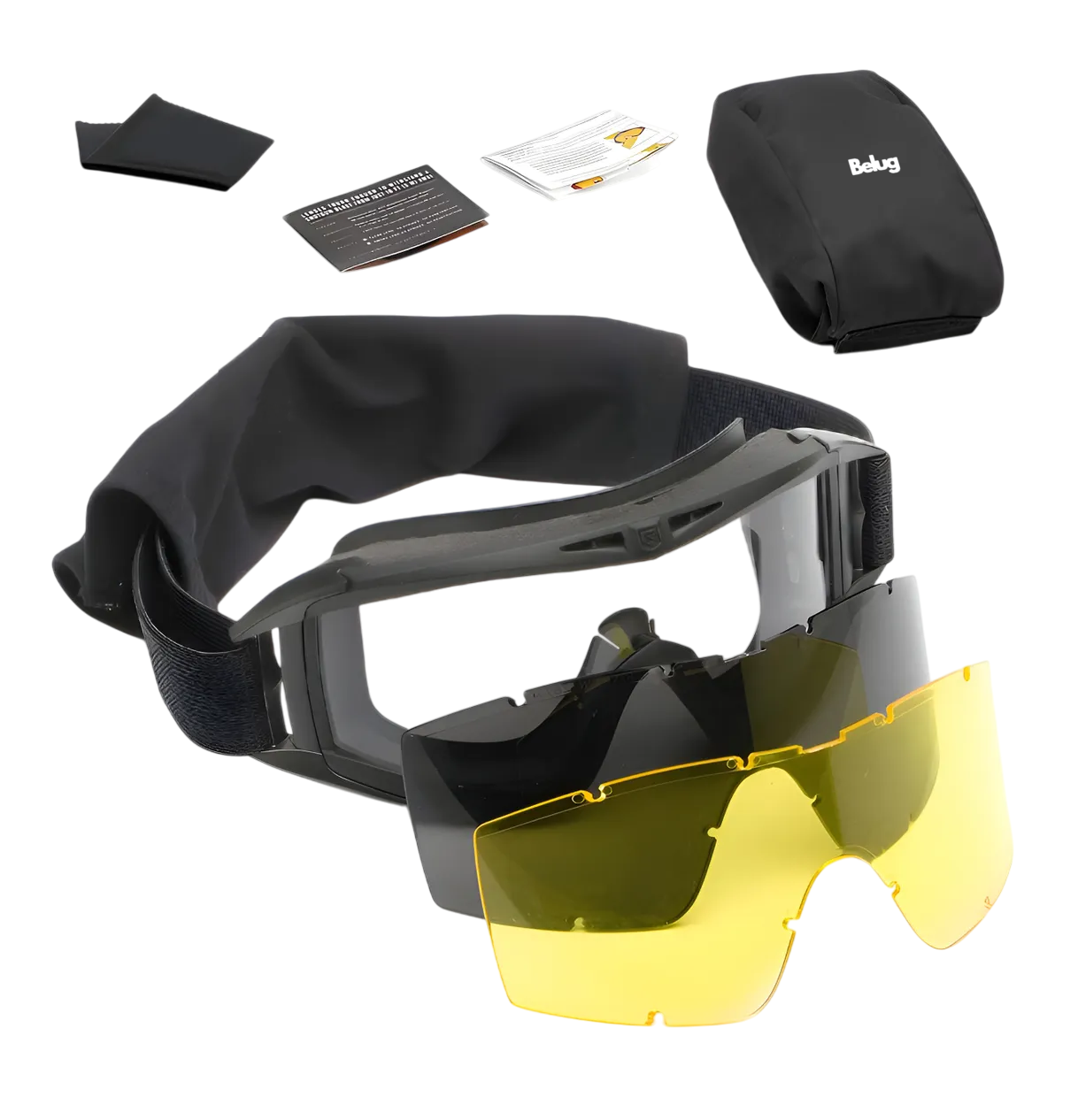 Foto 1 | Gafas Tácticas Goggle Militares Policia Careta Gafas Negro Amarillo