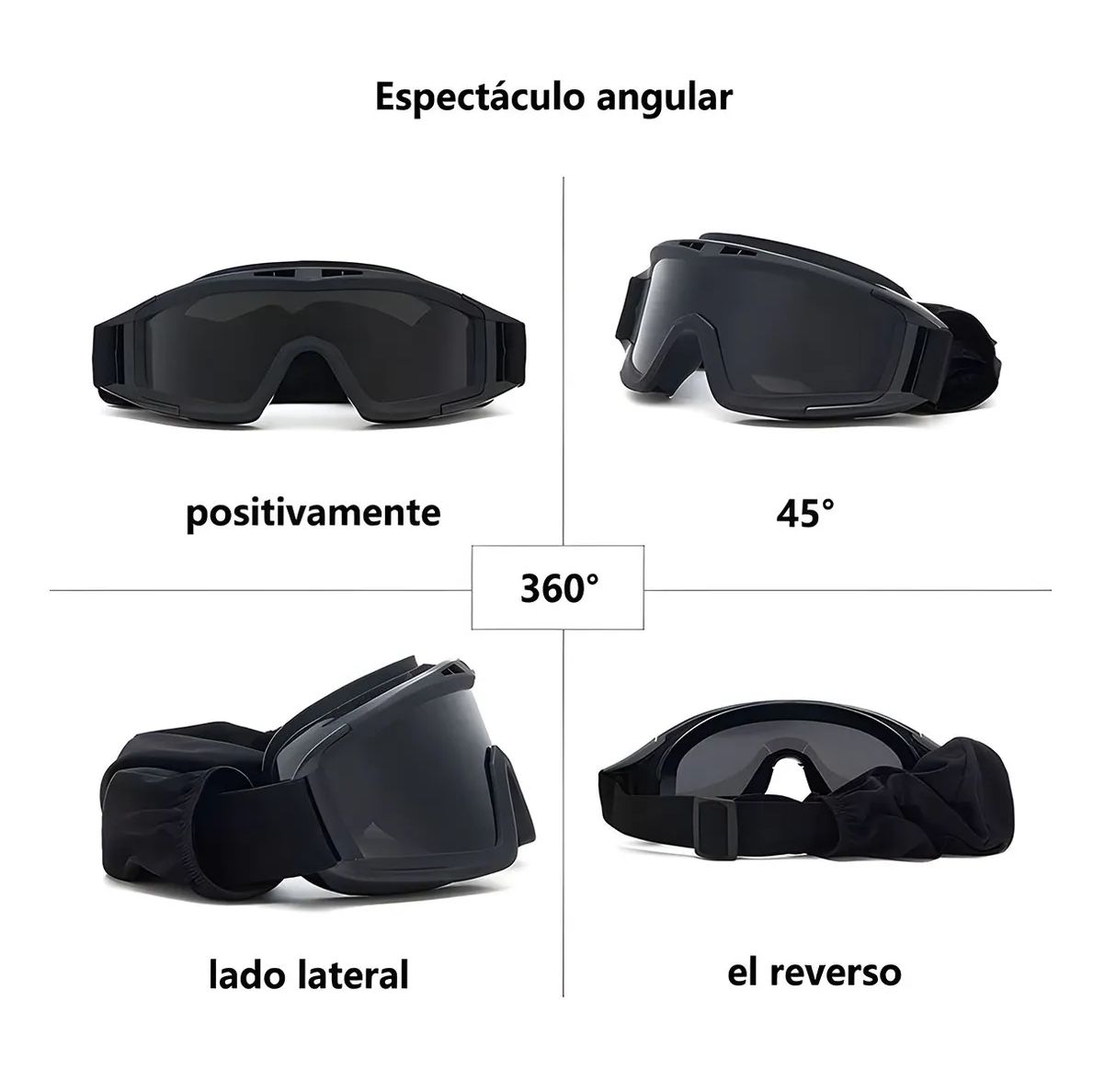 Foto 3 pulgar | Gafas Tácticas Goggle Militares Policia Careta Gafas Negro Amarillo