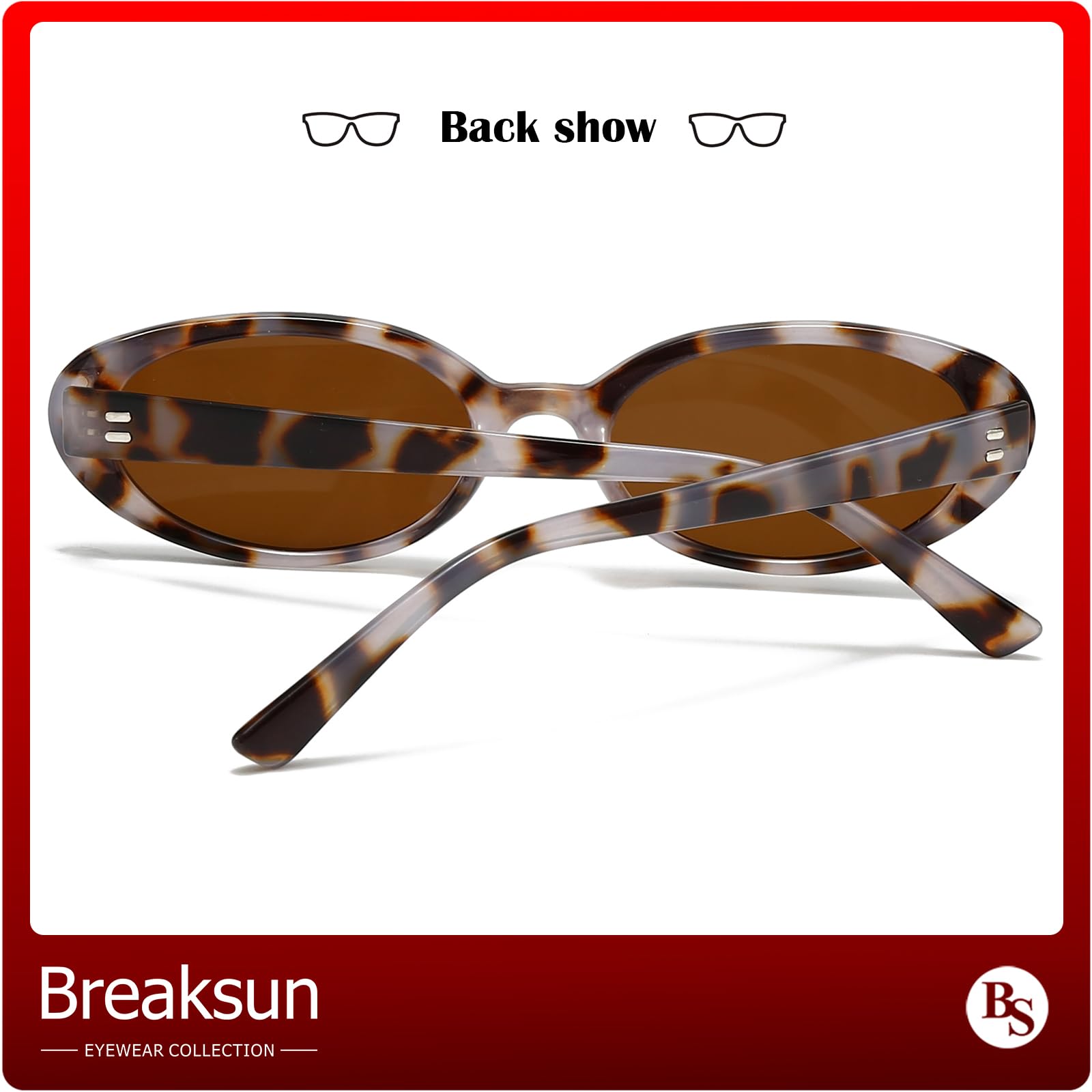 Foto 4 pulgar | Gafas De Sol Breaksun Retro Oval 90s Vintage Para Mujer Y Hombre - Venta Internacional.