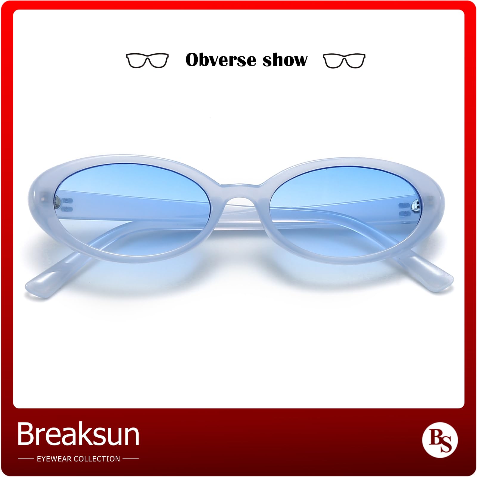 Foto 3 pulgar | Gafas De Sol Breaksun Retro Oval 90s Vintage Para Mujer Y Hombre - Venta Internacional.
