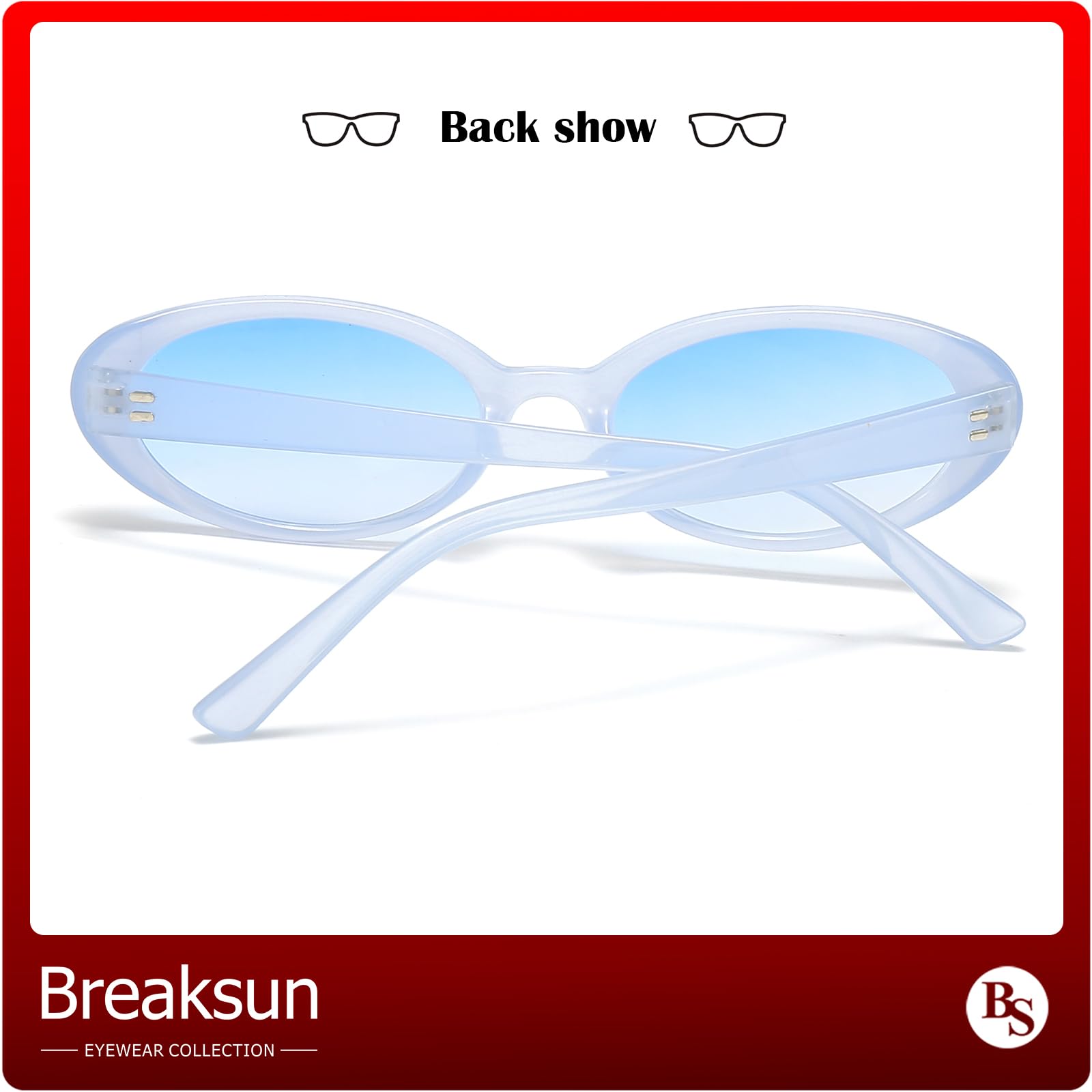 Foto 4 pulgar | Gafas De Sol Breaksun Retro Oval 90s Vintage Para Mujer Y Hombre - Venta Internacional.