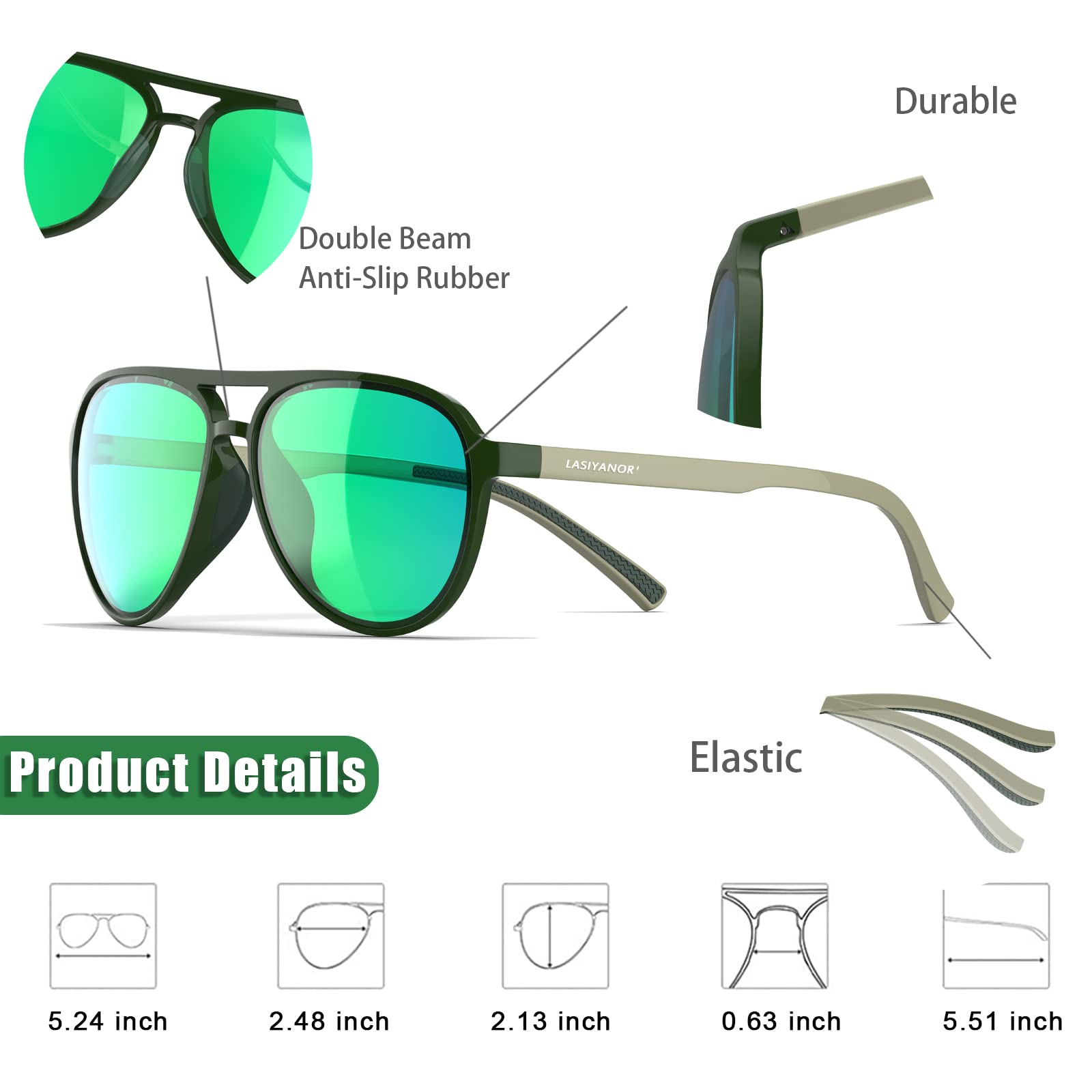 Foto 3 | Gafas De Sol Lasiyanor Lightweight Tac Polarized Vintage 70s - Venta Internacional.