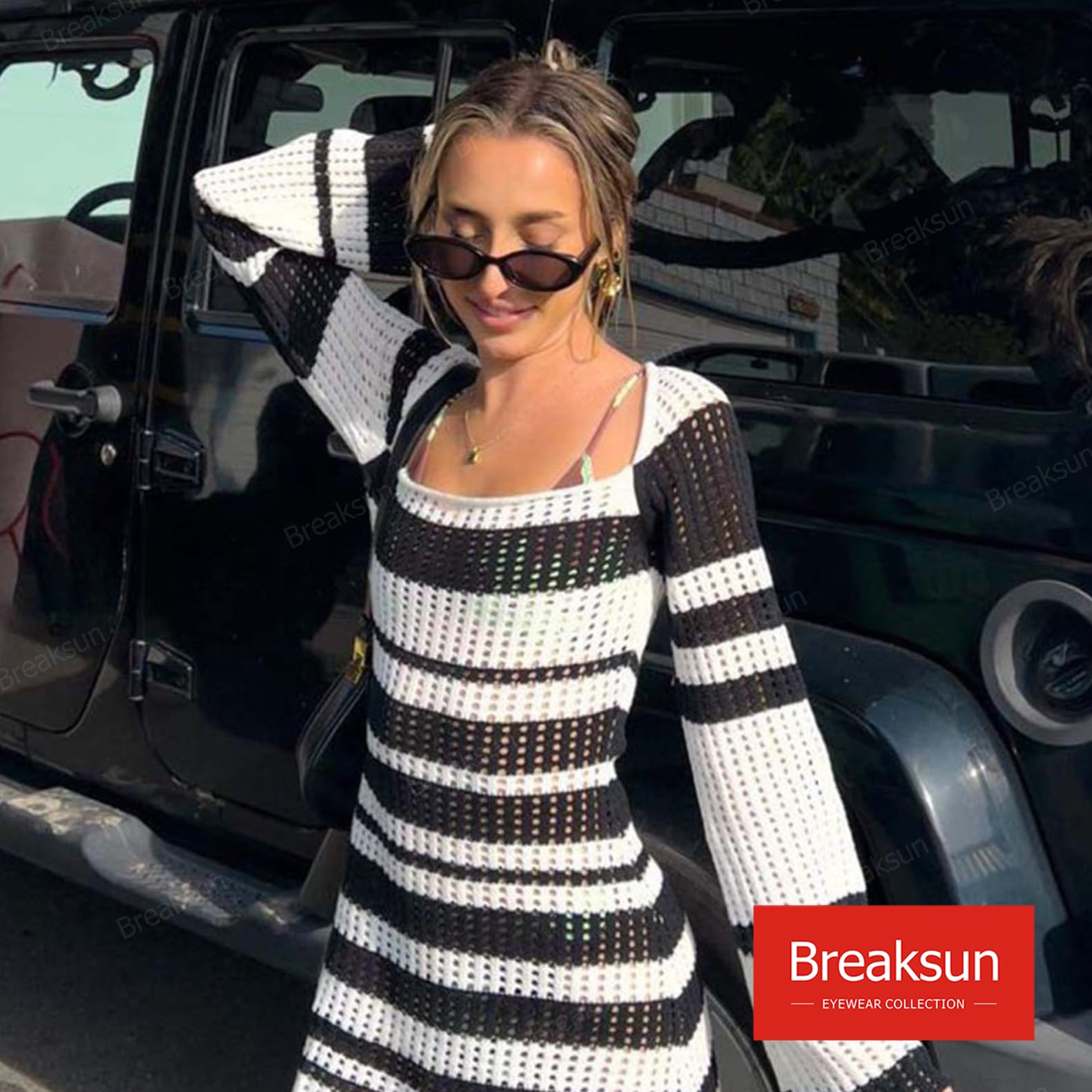 Foto 2 | Gafas De Sol Breaksun Retro Oval 90s Vintage Uv400 Para Mujer/hombre - Venta Internacional.
