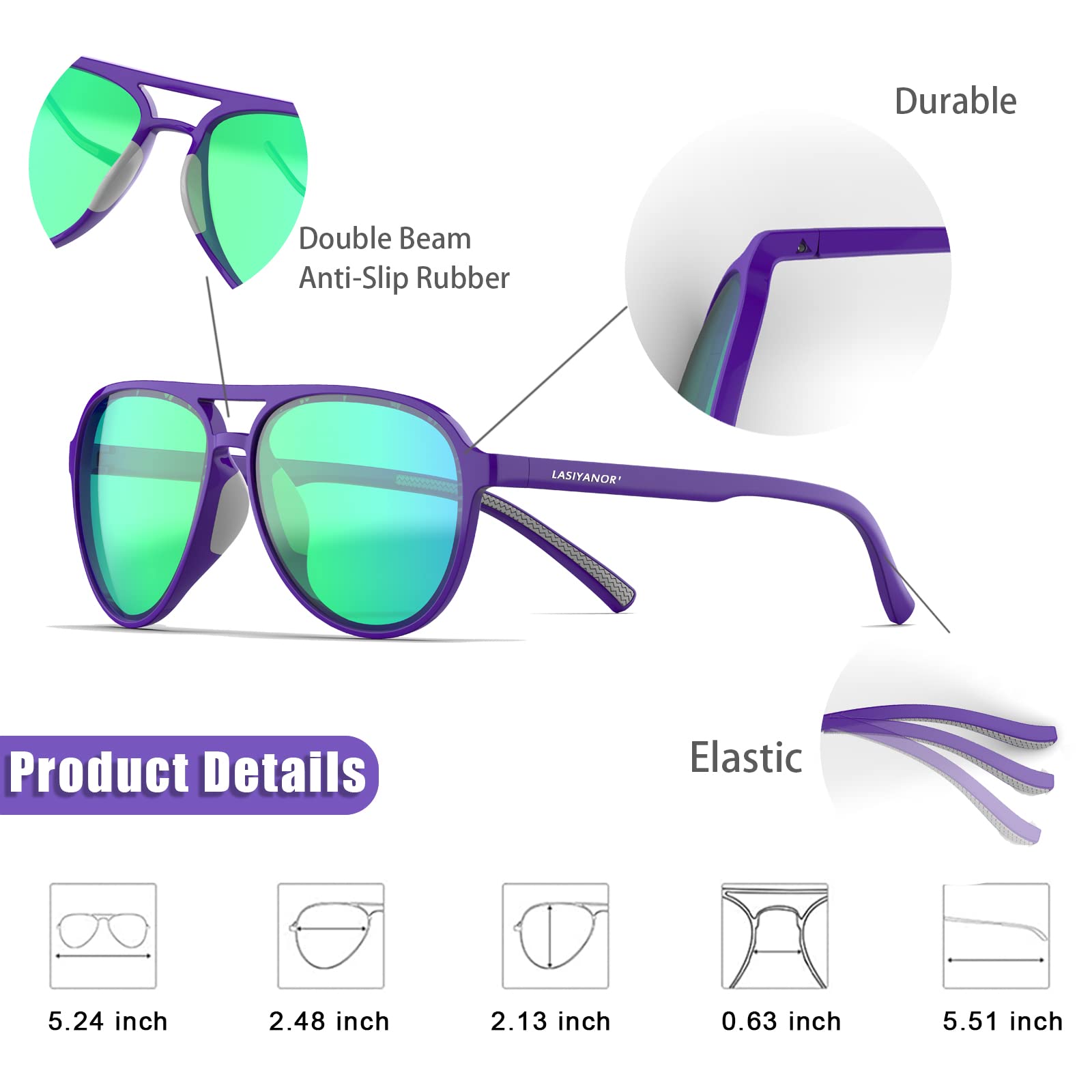 Foto 4 pulgar | Gafas De Sol Lasiyanor Lightweight Tac Polarized Vintage 70s - Venta Internacional.