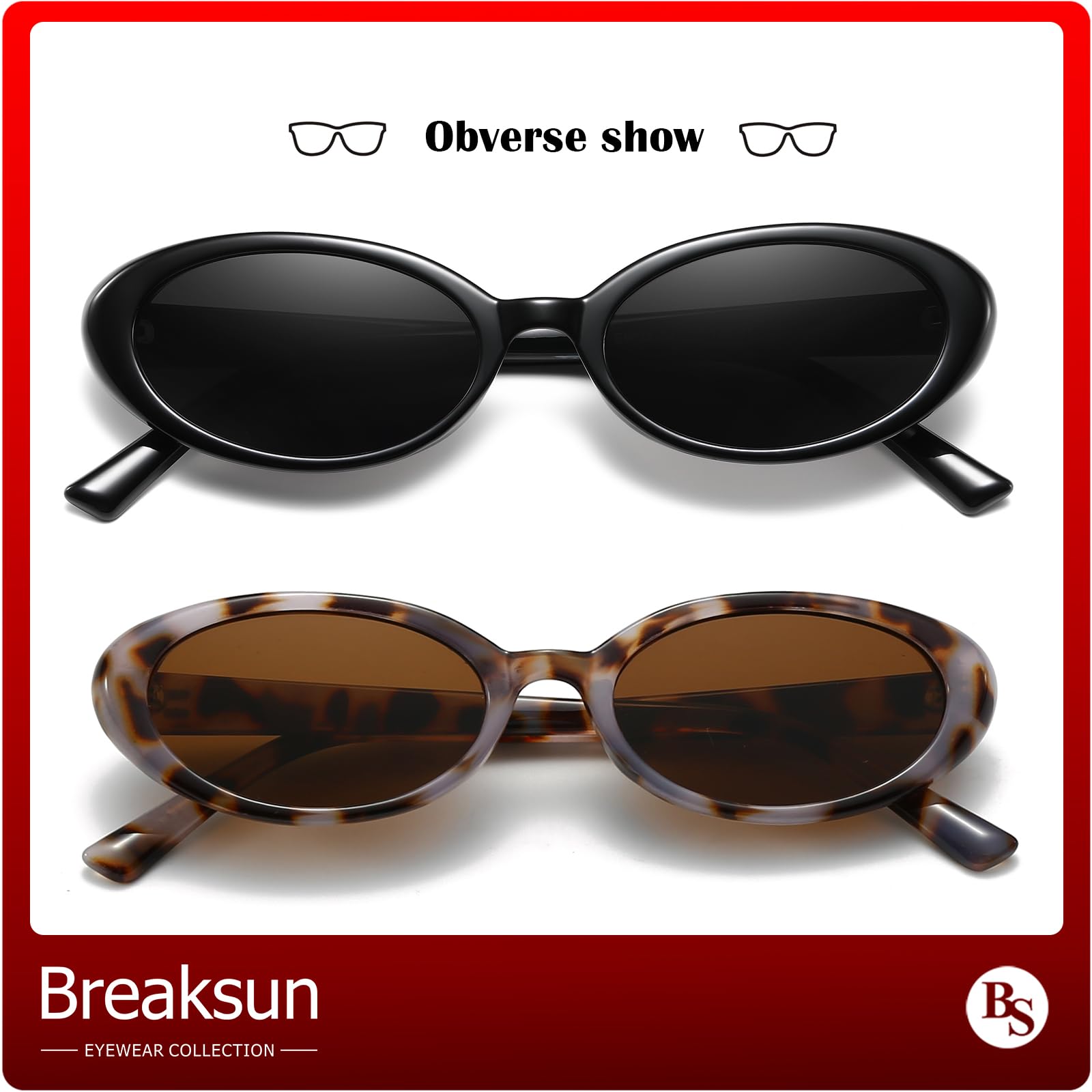 Foto 4 pulgar | Gafas De Sol Breaksun Retro Oval 90s Vintage Para Mujer Y Hombre - Venta Internacional.
