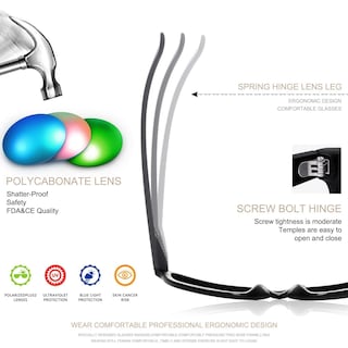 Foto 4 | Gafas De Sol Feidusun Polarizadas Para Hombre Y Mujer Negras - Venta Internacional.