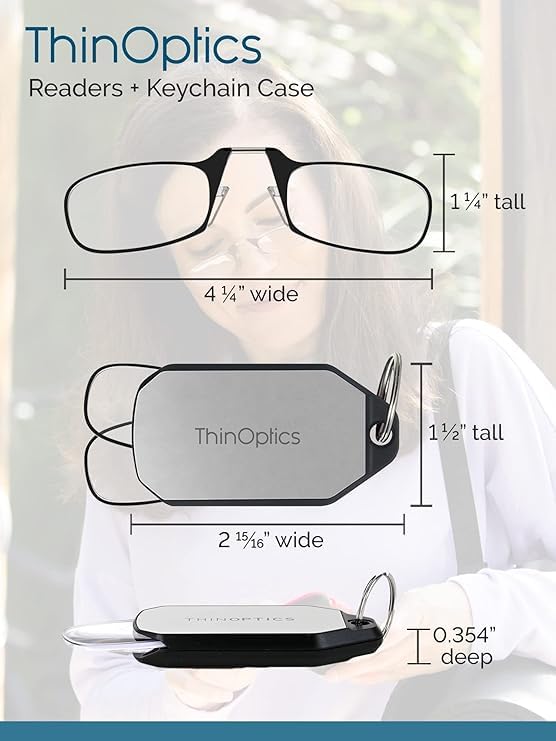 Foto 8 pulgar | Gafas De Lectura Thinoptics Llavero Rectangular 1.5 +1.5 - Venta Internacional.