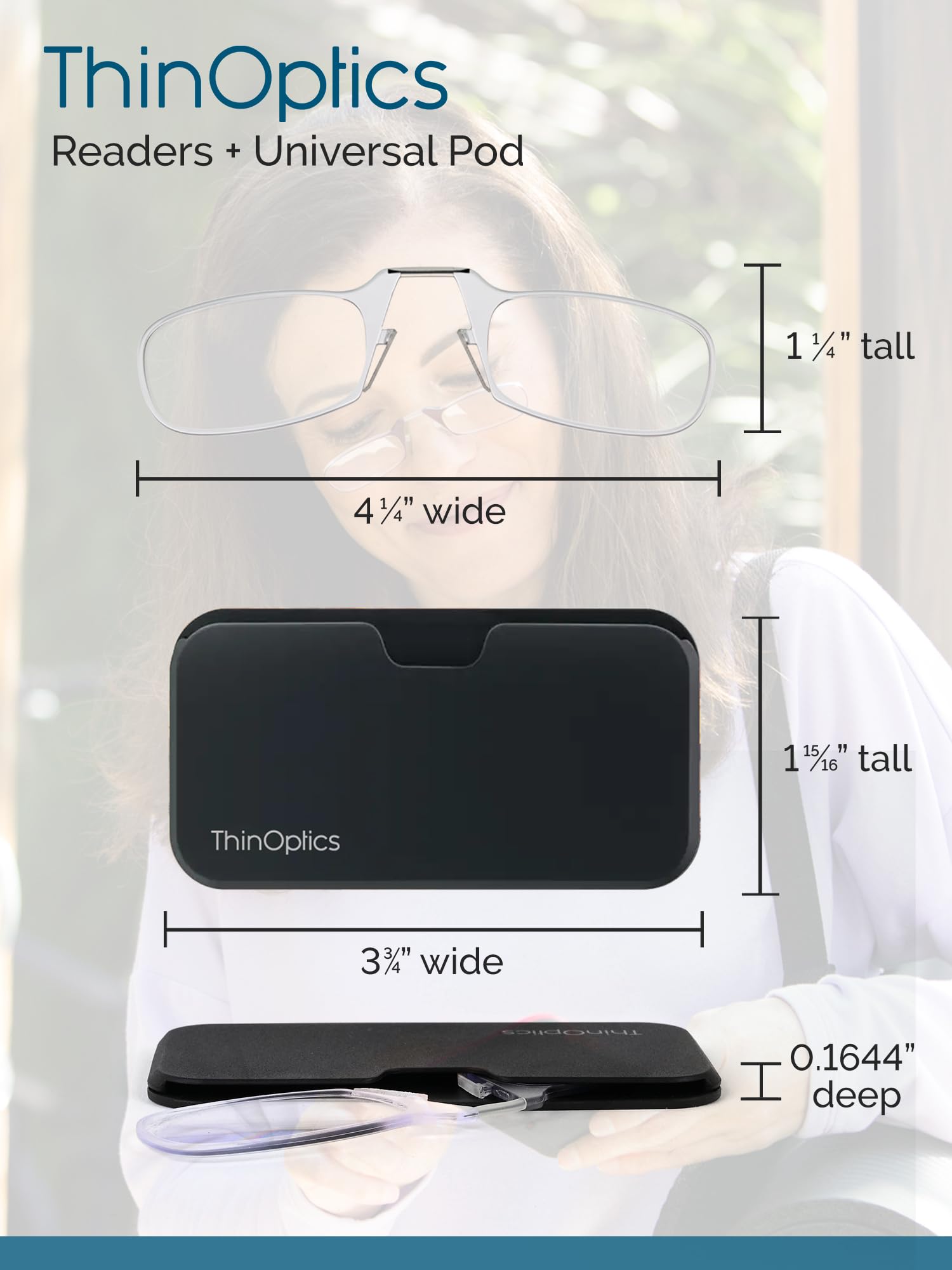 Foto 6 pulgar | Gafas De Lectura Thinoptics Black Frames 2.00 Strength - Venta Internacional.