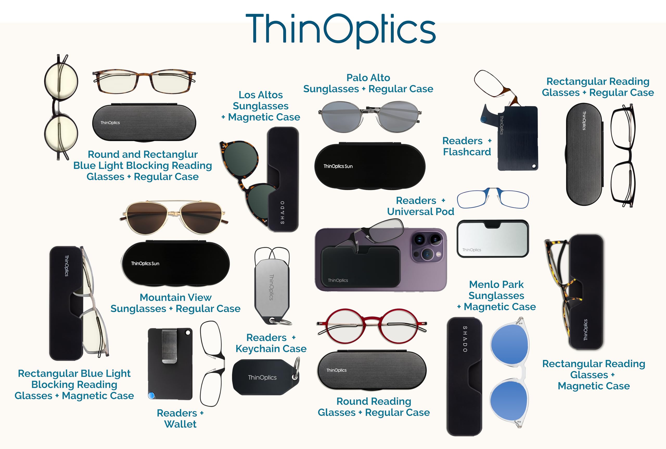Foto 7 pulgar | Gafas De Lectura Thinoptics Black Frames 2.00 Strength - Venta Internacional.