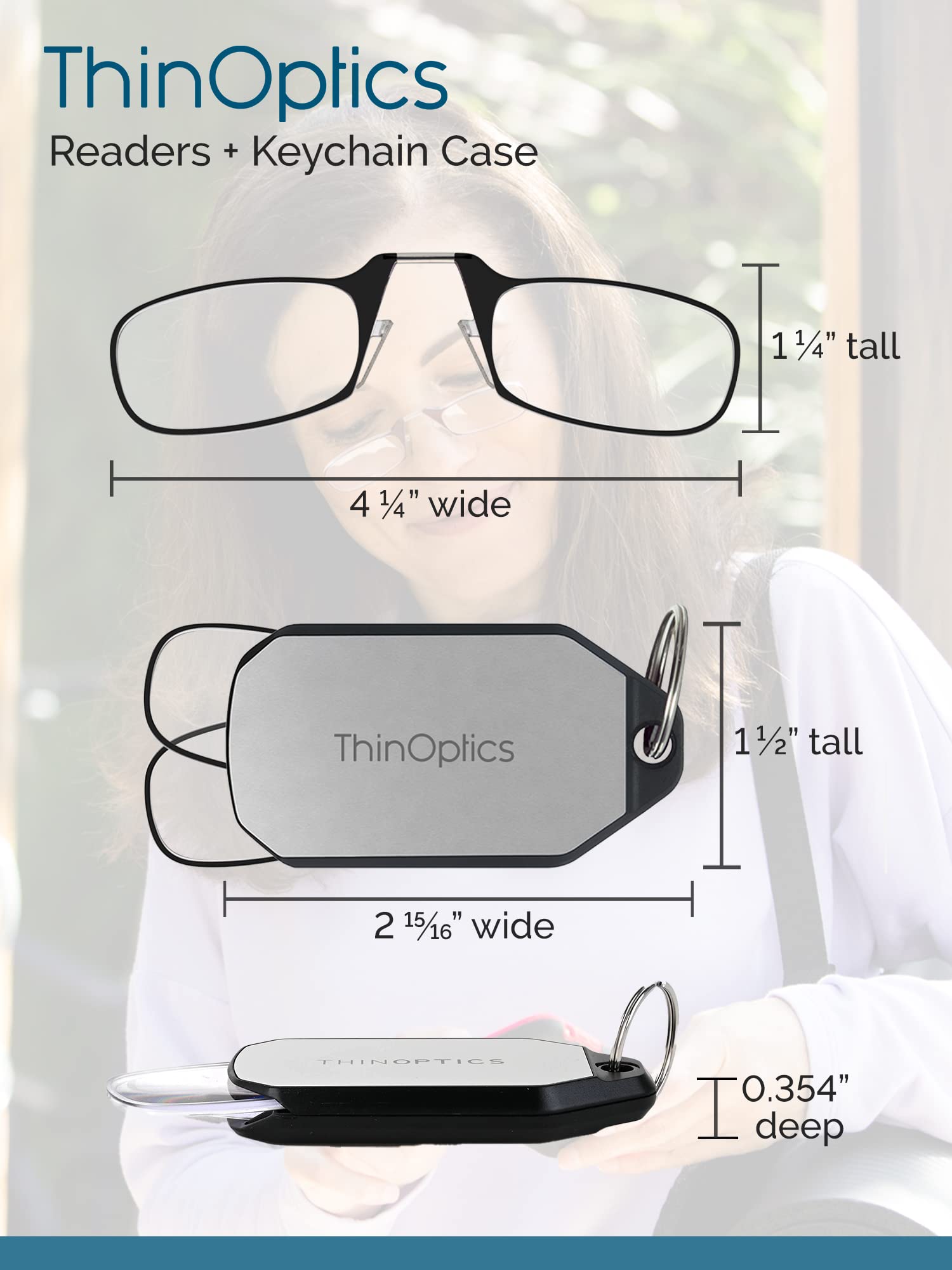 Foto 6 pulgar | Gafas De Lectura Thinoptics Keychain Readers 1.5 Negro/azul - Venta Internacional.