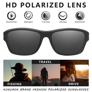 Foto 3 | Gafas De Sol Kuguaok Sports Polarizadas Para Hombre Con Protección Uv400 - Venta Internacional.
