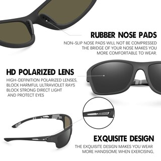 Foto 5 | Gafas De Sol Kuguaok Sports Polarizadas Para Hombre Con Protección Uv400 - Venta Internacional.