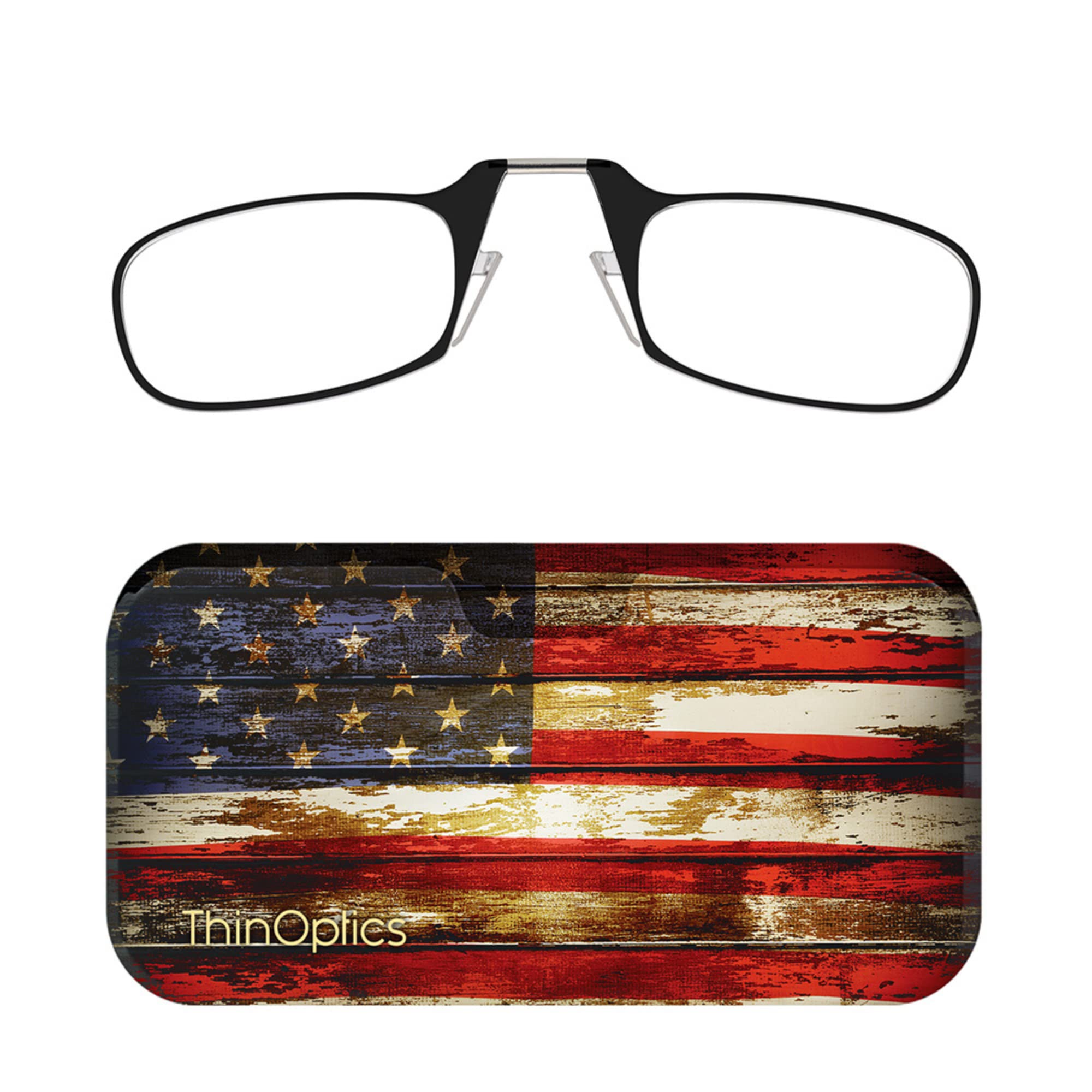 Foto 1 | Funda Universal Con Forma De Cápsula Thinoptics Para Gafas De Lectura Con Bandera Rústica - Venta Internacional.
