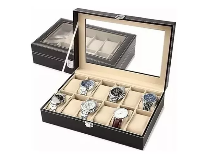 Foto 1 | Organizador Xtellar De Relojes Y Joyas Con 12 Ranuras Color Negro