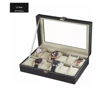 Foto 2 | Organizador Xtellar De Relojes Y Joyas Con 12 Ranuras Color Negro
