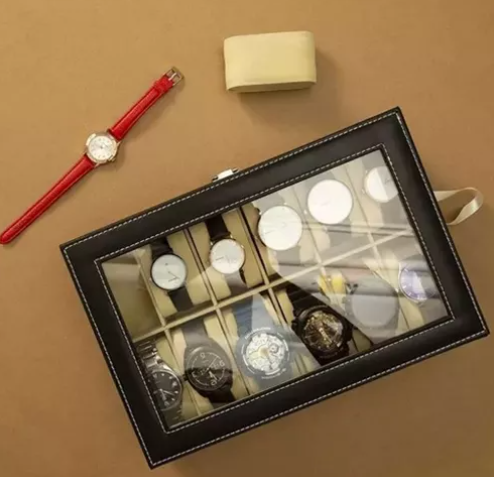 Foto 4 pulgar | Organizador Xtellar De Relojes Y Joyas Con 12 Ranuras Color Negro