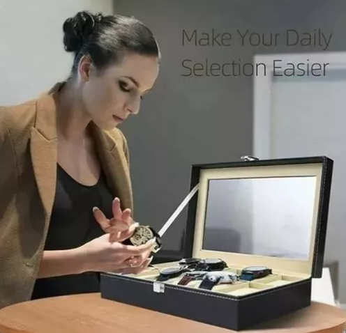 Foto 4 | Organizador Xtellar De Relojes Y Joyas Con 12 Ranuras Color Negro