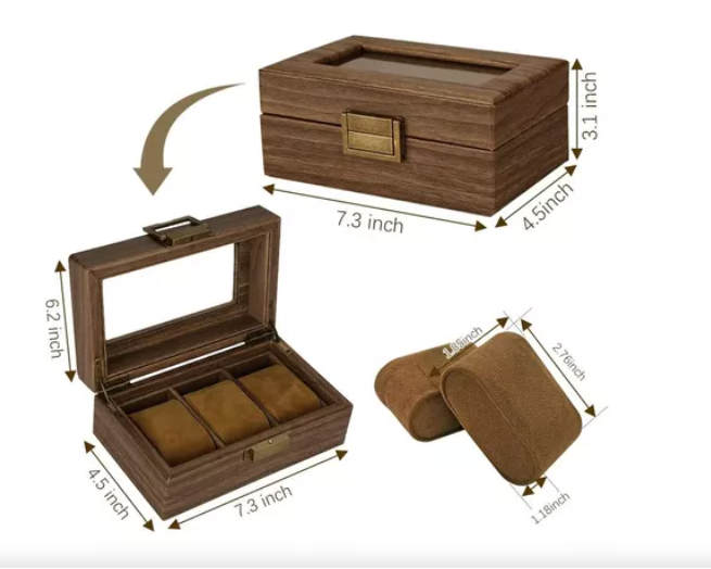 Foto 3 pulgar | Caja Organizadora Xtellar De Relojes Y Joyería Color Marrón