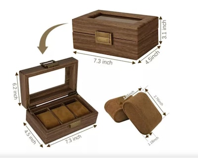 Foto 2 | Caja Organizadora Xtellar De Relojes Y Joyería Color Marrón