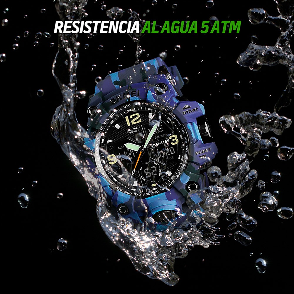 Foto 4 pulgar | Reloj Digital Y Análogo Sport Contra Agua Alarma Redlemon 1155b color Azul