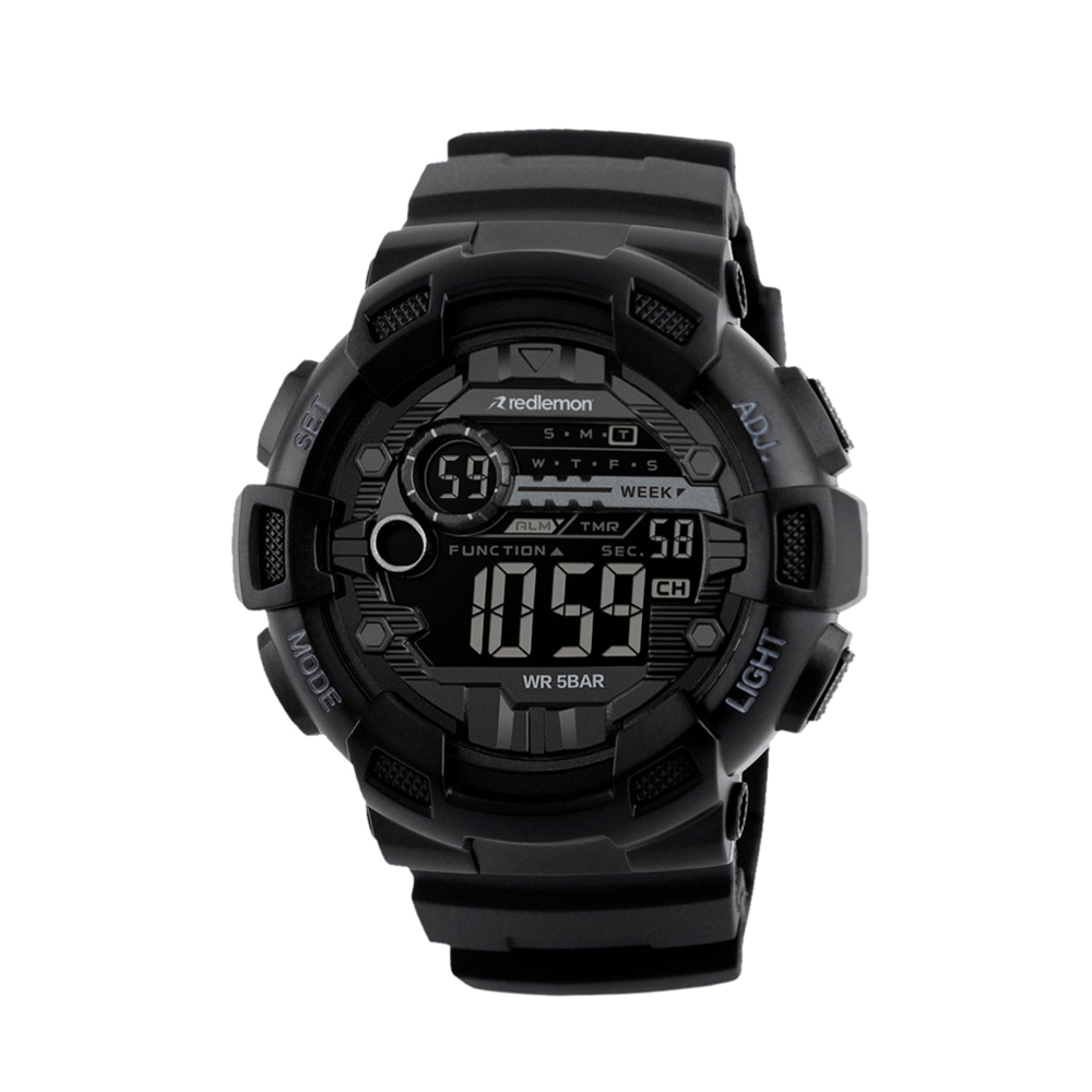 Foto 2 pulgar | Reloj Sport Militar Digital Contra Agua Alarma Redlemon 1243 color Negro