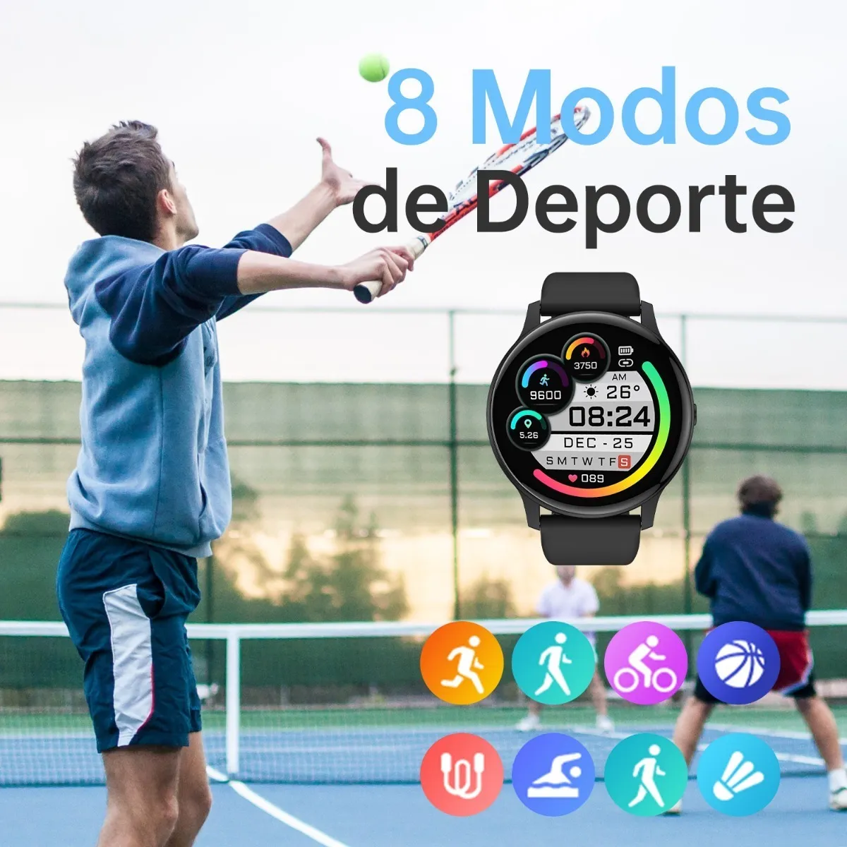 Foto 2 | Reloj Inteligente con Bluetooth Malubero color Negro