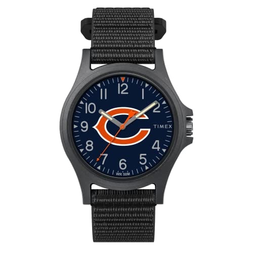 Venta Internacional - Timex Men's Nfl Pride 40 Mm Reloj - Chicago Bears Con Correa De Revestimiento Negro Negro $1,189