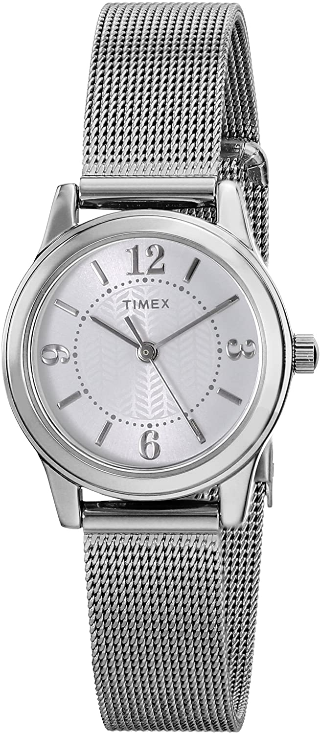 Venta Internacional - Timex Women's T2p457 Casey Vestido De Plateado Silvento De Malla De Acero Inoxidable