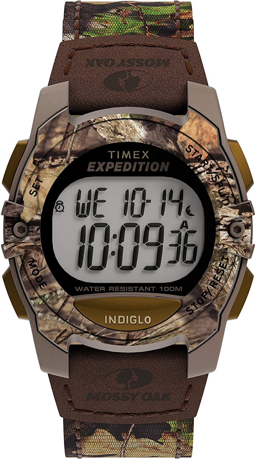 Venta Internacional - Timex X Mossy Oak Unisex Expedition Cat Digital Cat 33 Mm - Rompo -up Country Camo Fabric Strap