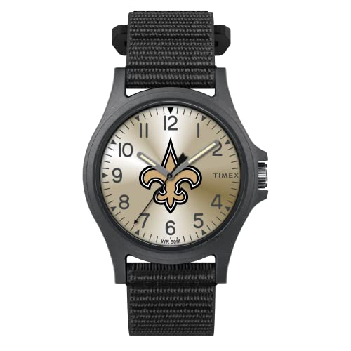 Venta Internacional - Timex Men's Nfl Pride 40 Mm Reloj - New Orleans Saints Con Correa De Revisión Rápida Negra