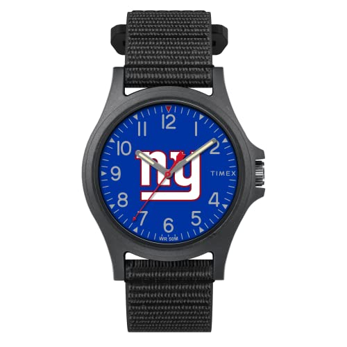 Foto 1 | Venta International - Timex Men's Nfl Pride 40 Mm Watch - New York Giants Con Correa De Revisión Rápida Negra