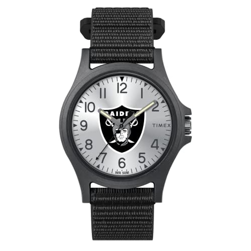 Venta International - Timex Men's Nfl Pride 40 Mm Reloj - Las Vegas Raiders Con Correa De Revisión Rápida Negra $1,189