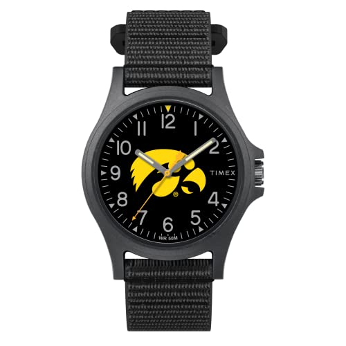 Venta Internacional - Timex Men's Collegiate Pride 40mm Reloj - Iowa Hawkeyes Con Correa De Revisión Rápida Negra