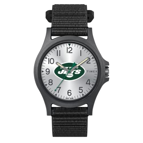 Venta Internacional - Timex Men's Nfl Pride 40 Mm Reloj - New York Jets Con Correa De Revestimiento Negro Negro $1,189