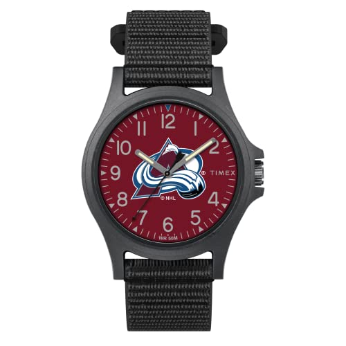 Venta Internacional - Timex Men's Nhl Pride 40 Mm Reloj - Avalanche De Colorado Con Correa De Revisión Rápida Negra