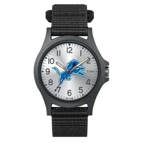 Venta Internacional - Reloj De 40 Mm De Nfl De Timex Pride Men's Nfl - Detroit Lions Con Correa Negra De Fastwrap $1,189