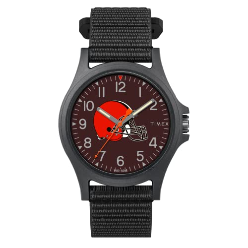 Venta Internacional - Timex Men's Nfl Pride 40 Mm Reloj - Cleveland Browns Con Correa De Revisión Rápida Negra