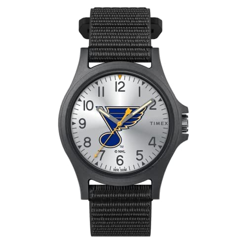 Venta Internacional - Timex Men's Nhl Orgullo 40 Mm Reloj - Saint Louis Blues Con Strap Black Fastwrap $1,189