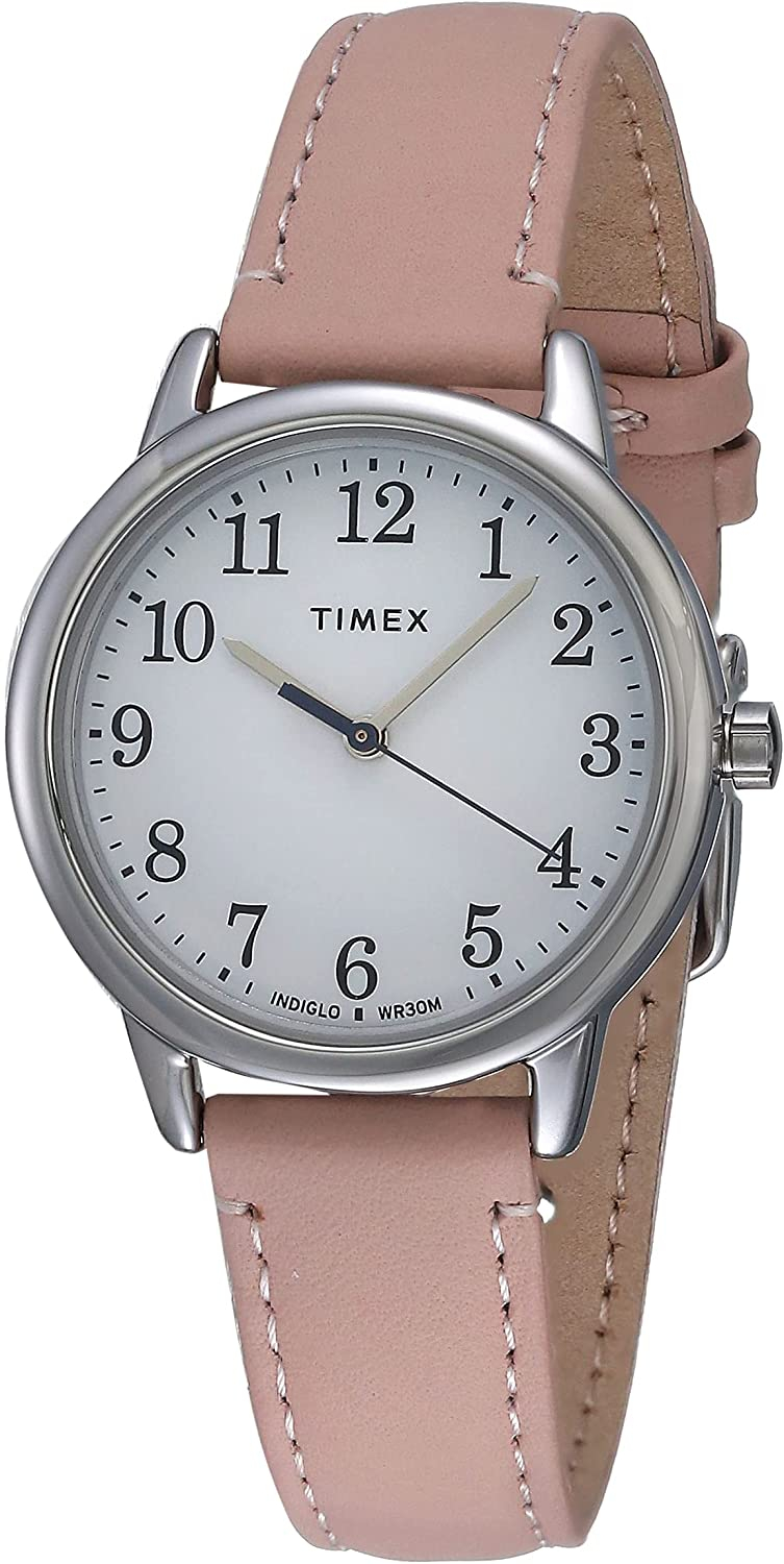 Venta Internacional - Reloj De Cuero De Lector Fácil De Lectura De Timex Women De 30 Mm