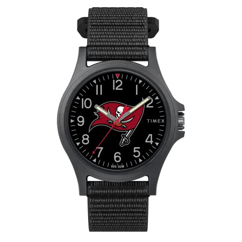 Venta International - Timex Men's Nfl Pride 40 Mm Reloj - Tampa Bay Buccaneers Con Correa De Revisión Rápida Negra