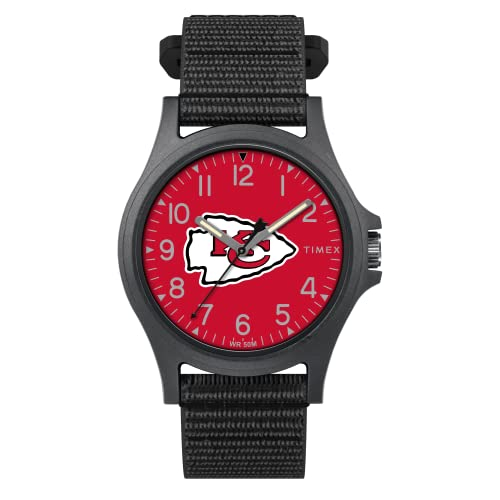 Foto 2 pulgar | Venta Internacional - Timex Men's Nfl Pride 40 Mm Reloj - Kansas City Chiefs Con Correa De Revisión Rápida Negra