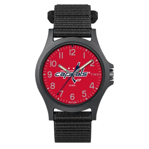 Venta Internacional - Timex Men's Nhl Pride 40 Mm Reloj - Washington Capitals Con Correa De Revisión Rápida Negra